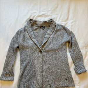 Gray Women's Shawl Collar Sweater